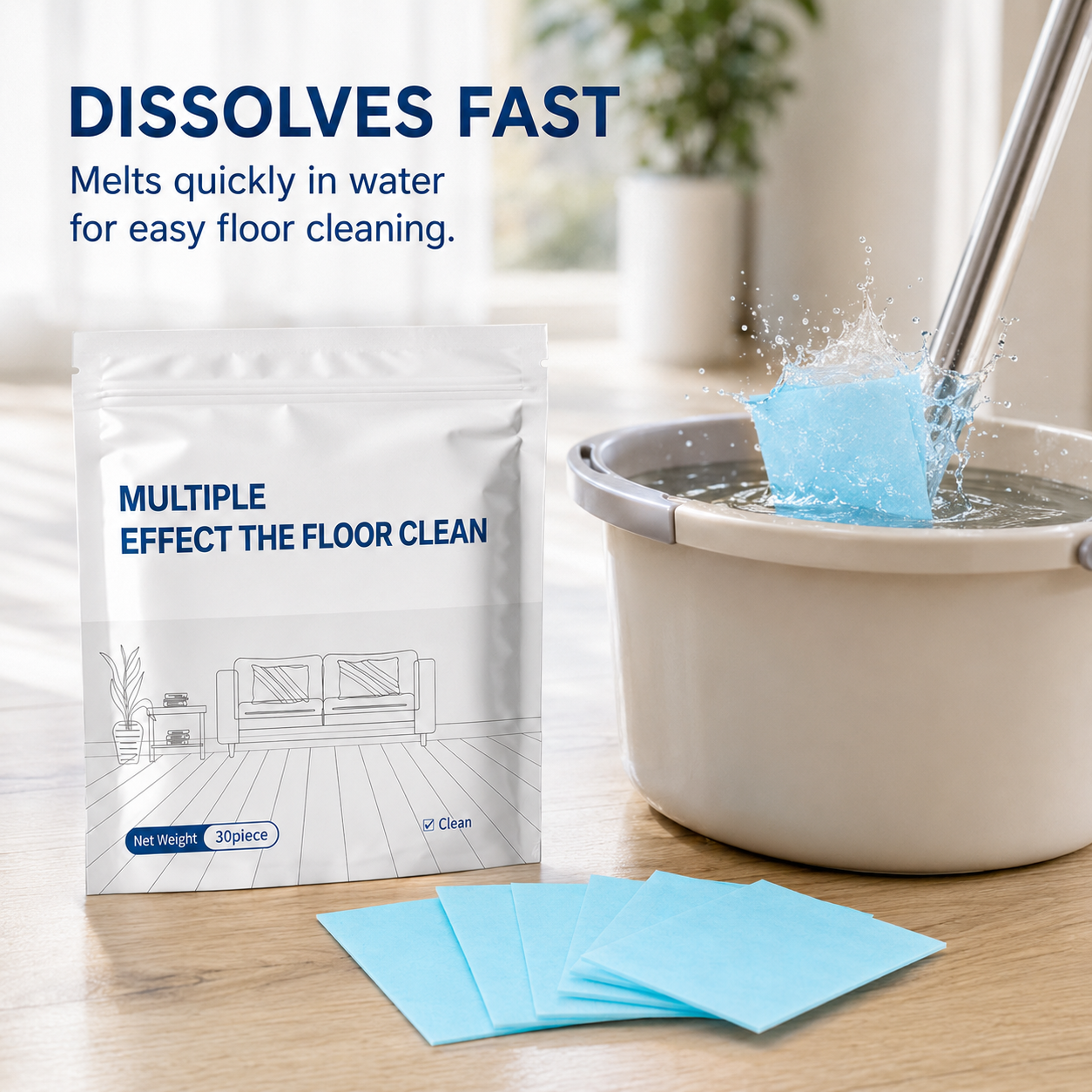 Floor Cleaning Wipes—Instant Cleaning, No Residue