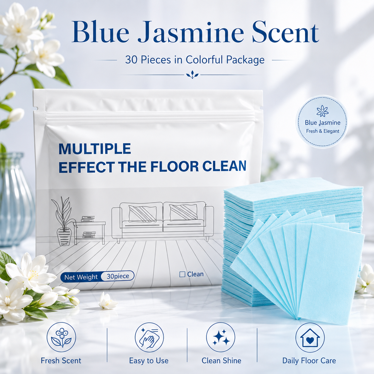 Floor Cleaning Wipes—Instant Cleaning, No Residue